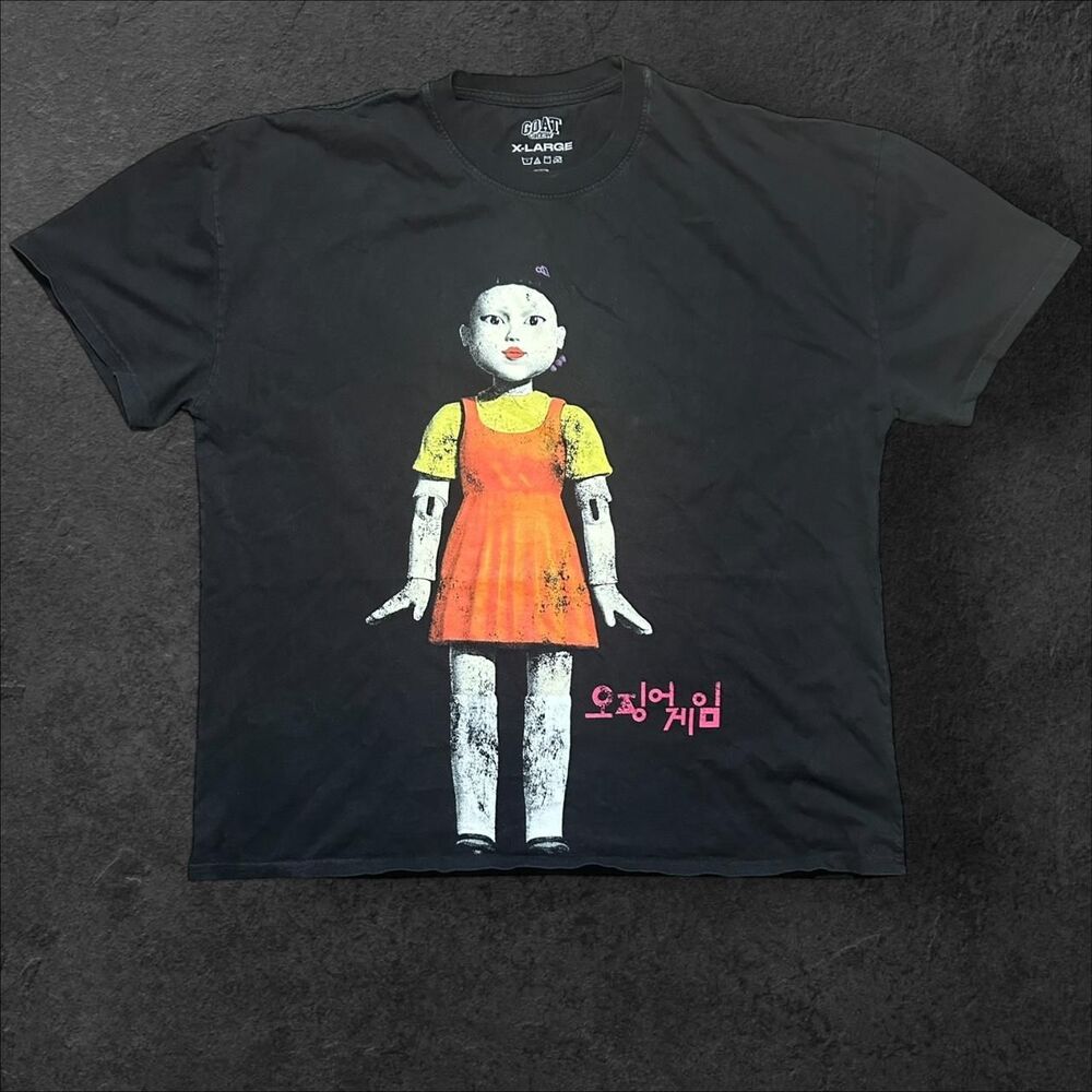 GOAT CREW X SQUID GAME YOUNG-HEE HEAVYWEIGHT T-SHIRT Size XL